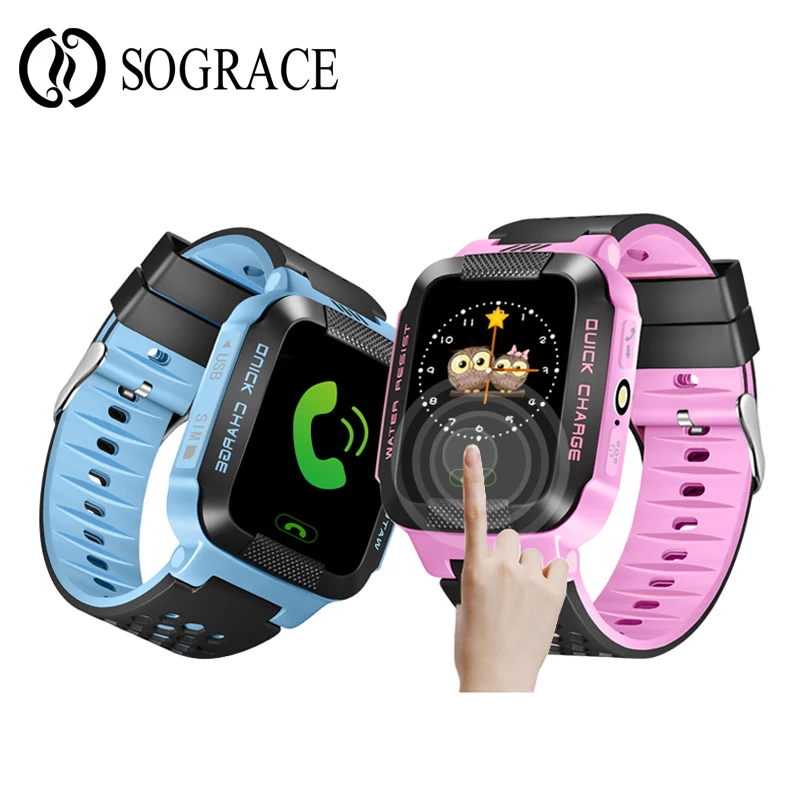 Smart Watch Kids Android 4.0 Cute 2G SIM Card GPS LBS SOS Dial Call Baby Smart Watch For Children Big Battery 