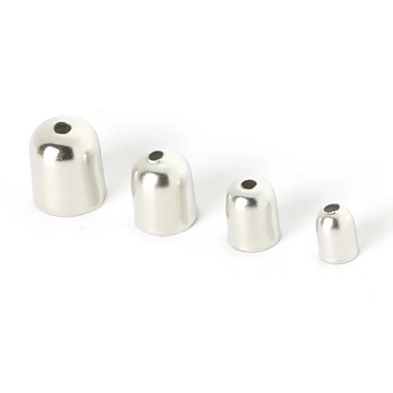 

Fitting 3/4/5/6mm Cord End Caps Rhodium Plated Round Leather Cord Iron Clasps Hooks DIY Jewelry Findings