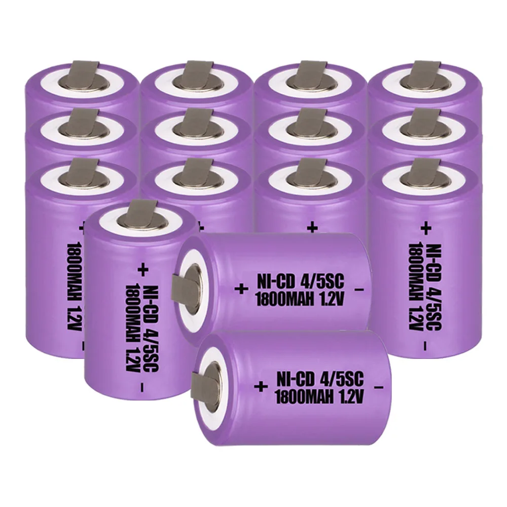 15 pcs 4/5SC battery 1.2V batteries for power tools 1800mah nicd 3.3cm*2.2cm color random | Электроника