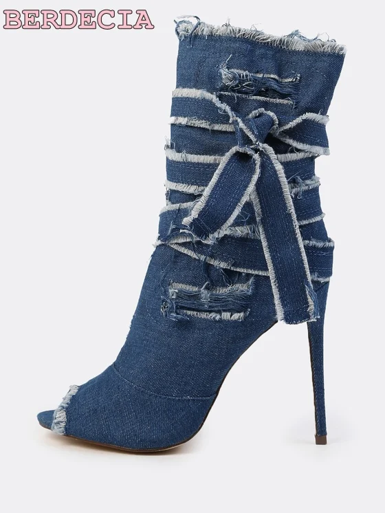 lace up mid calf boots with heel