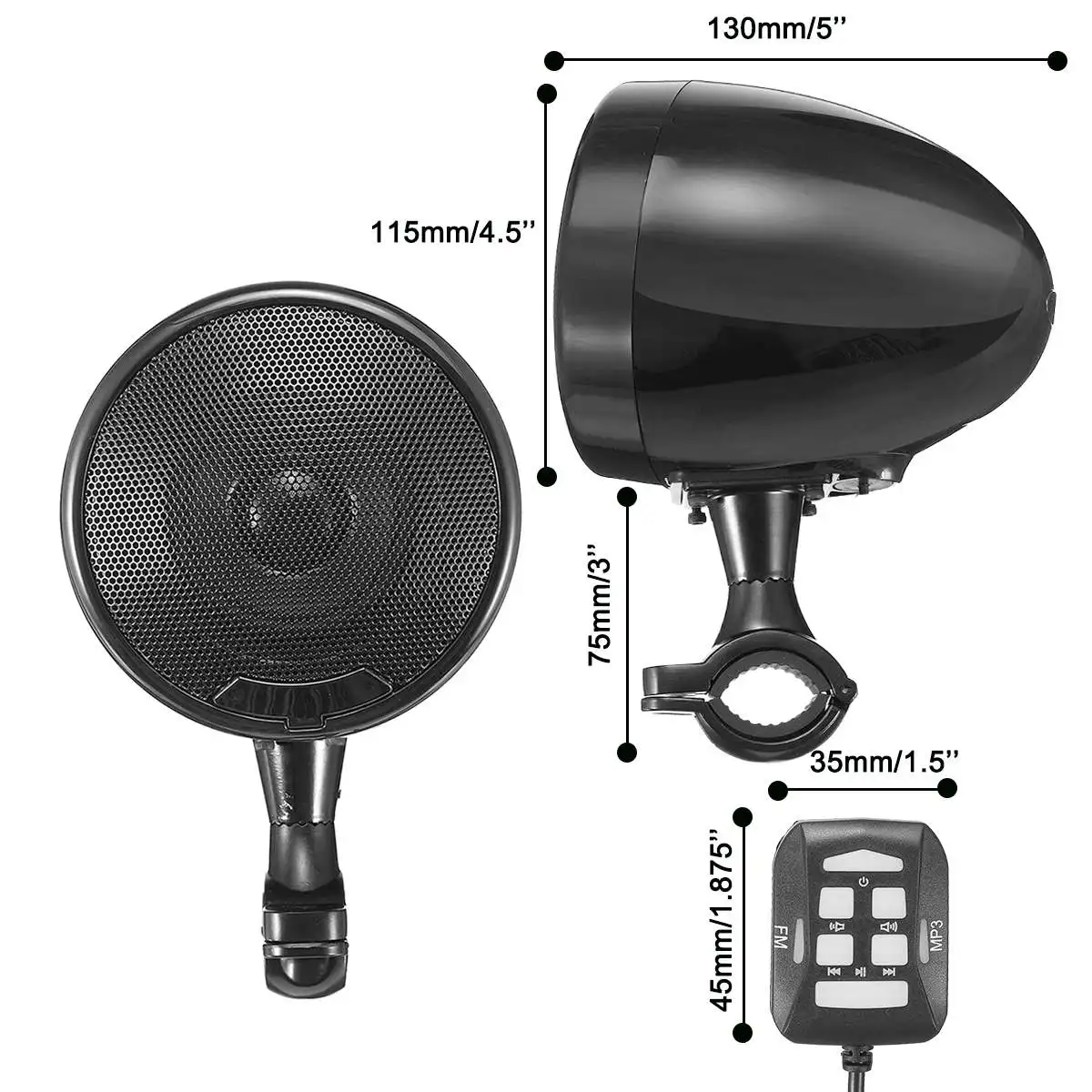 Высокая производительность 4 дюйма водонепроницаемый ATV UTV для мотоцикла Harley Bluetooth динамик тяжелый бас лодка аудио системы AUX MP3