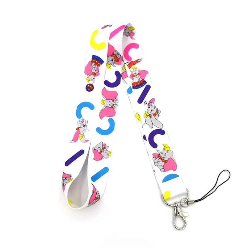 

RE255 Dumbo elephant kids Neck Lanyard keychain Mobile Phone Strap ID Badge Holder Rope Key Chain Keyrings cosplay Accessory