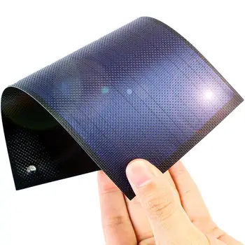 Panel solar de película delgada flexible amorfa, fabricantes, placa pequeña, células de energía solar, carga solar de 1W/1,5 V