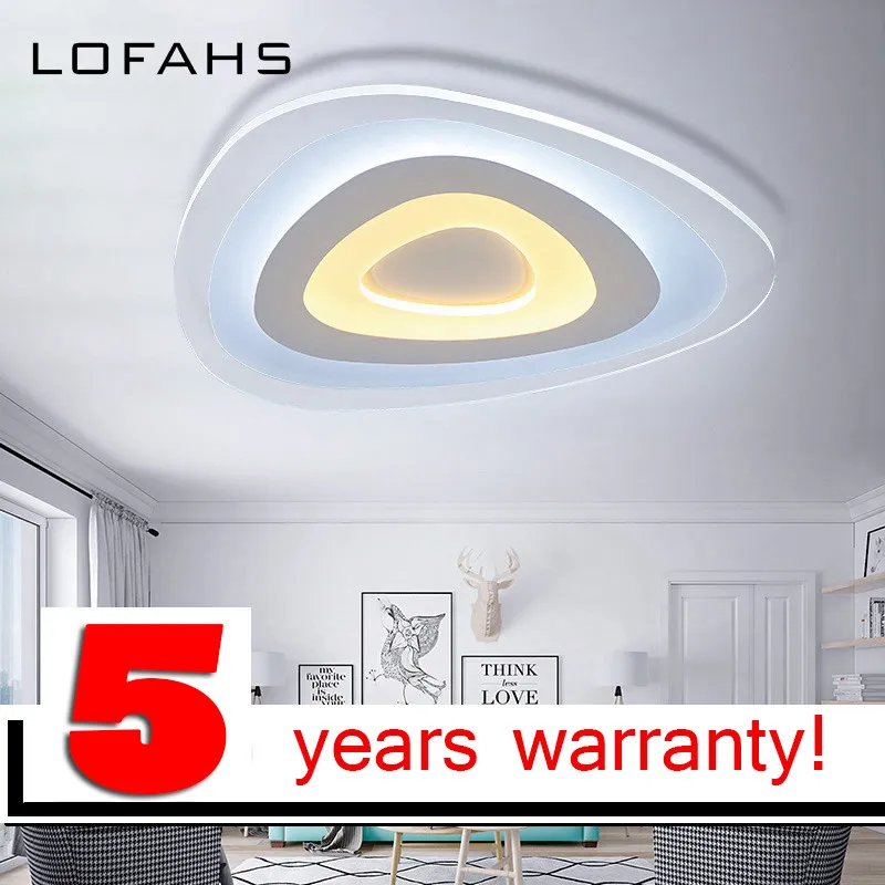 

Triangle thin modern LED chandelier Creative arc triangle Plexiglass lamp home flush mount home lighting lumiere luz