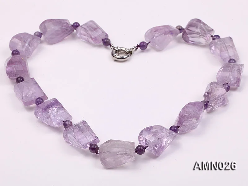 JYX фиолетовый сахар! Элегантное ожерелье из натурального аметиста 14,5*17*20 мм Фиолетовый Кристалл ожерелье s женские ювелирные изделия 20"
