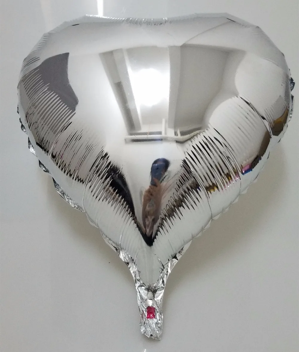 1 шт большие воздушные шары из фольги в форме сердца металлического цвета 18 дюймов для вечерние украшения свадьбы