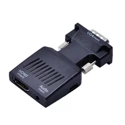 VGA к HDMI конвертер Hdmi vga адаптер с видео выход 1080P HD мм 3,5 мм AUX аудио порт для ПК ноутбук VGA к HDMI аудио конвертер