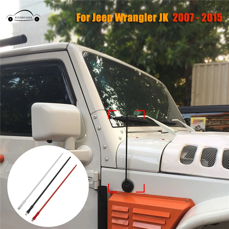 13" Aluminium AM FM Antenna Radio Antennas Mast For Jeep Wrangler JK Unlimited Sahara Rubicon