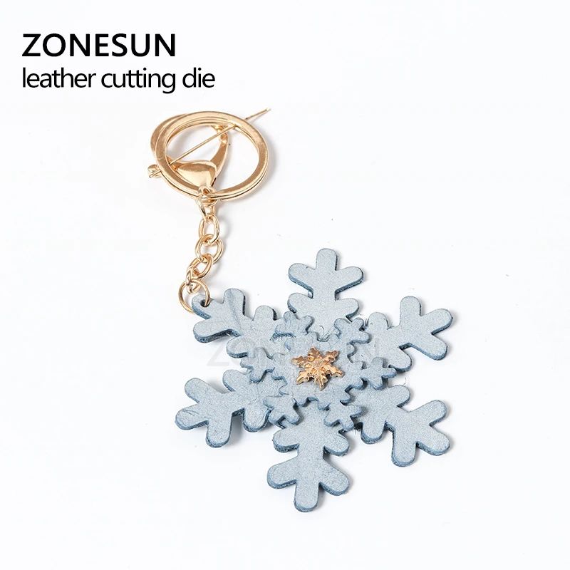 ZONESUN снег кожа резки Die DIY кольцо для ключей вырезать деревянный шаблонный нож