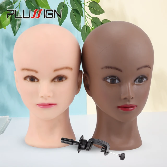 Wig Mannequin Head Stand, Bald Head Mannequin Wig