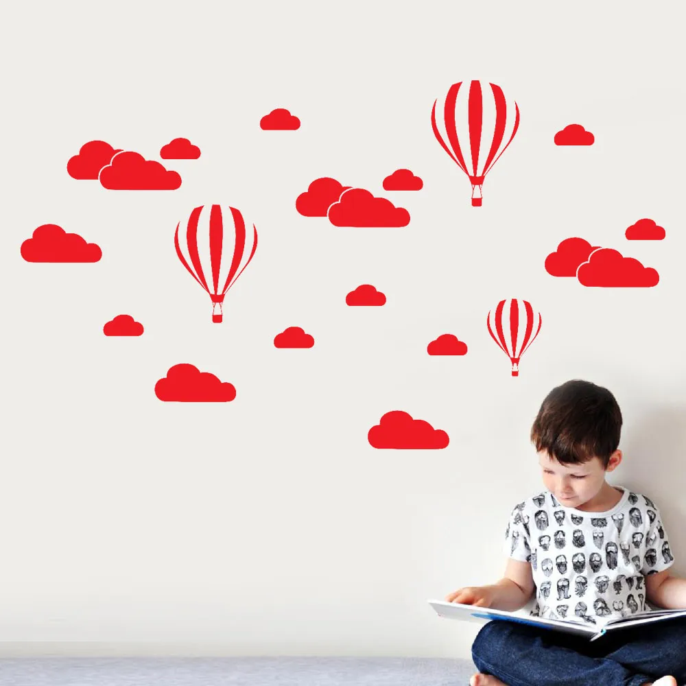 KAKUDER Big cloud воздушный шар DIY Настенная Наклейка для спальни гостиной детской