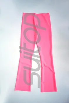 

female 's latex pink leggings Flared pants