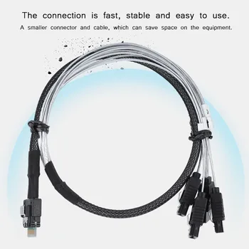 

Cabledeconn Mini SAS38P SFF-8654 to 4SATA Data Fast Data Sync Transmission Cable 0.5m