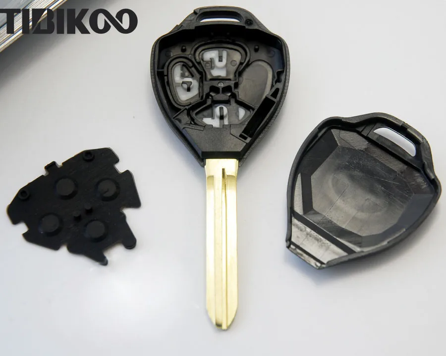 Замена ключа чехол для Toyota Camry/Reiz дистанционного Оболочки 3 Пуговицы 20 шт./лот