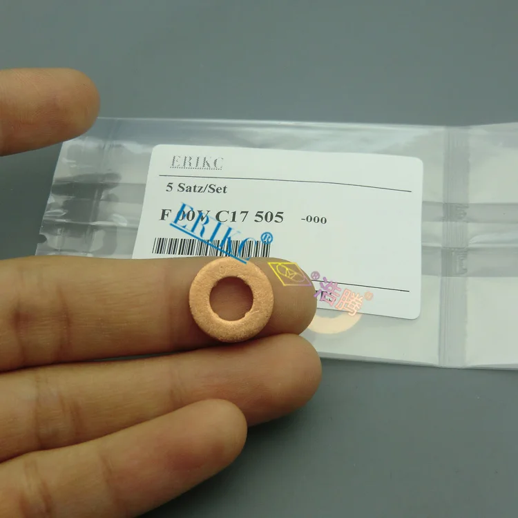 ERIKC F00VC17505 (F 00V C17 505) Injector Nozzle Copper Washer (size: 7.1*15*2.5) Injection Copper Rings shims thickness: 2.5mm
