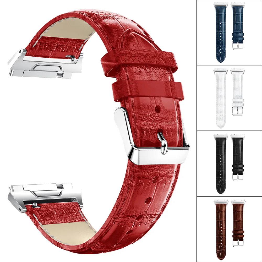 

Fashion Crocodile Pattern Genuine Leather Band Strap For Fitbit Ionic Replacement Wrist Strap Smart Watch Band Strap Bracelet