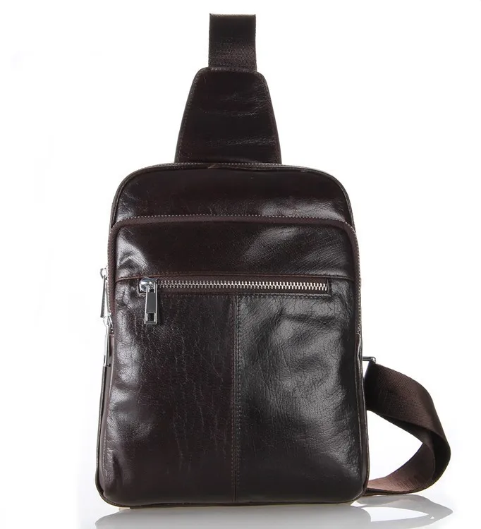 High Quality Fashion Men s Bag Casual Real Genuine Leather Men Chest Bag Cowhide Leather Small