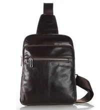 High Quality Fashion Men’s Bag Casual Real Genuine Leather Men Chest Bag Cowhide Leather Small Men Messenger Bags Bags #VP-J7216
