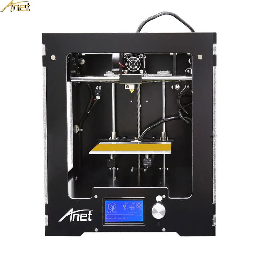 cheap Anet A3s Updated Metal Structure High Accuracy Assemble FDM 3D Printer Build Size150*150*150MM Heated Bed with Free Filament LCD