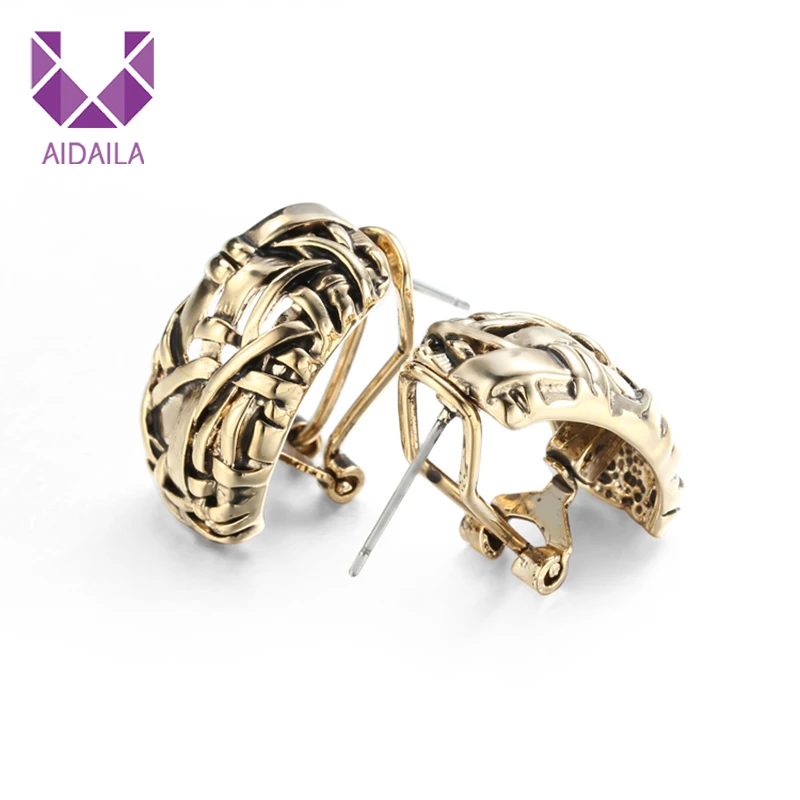 Women Stud Earrings Copper Metal Punk Style Earring Ear Men Woman Jewelry Brincos Gift High Quality | Украшения и аксессуары