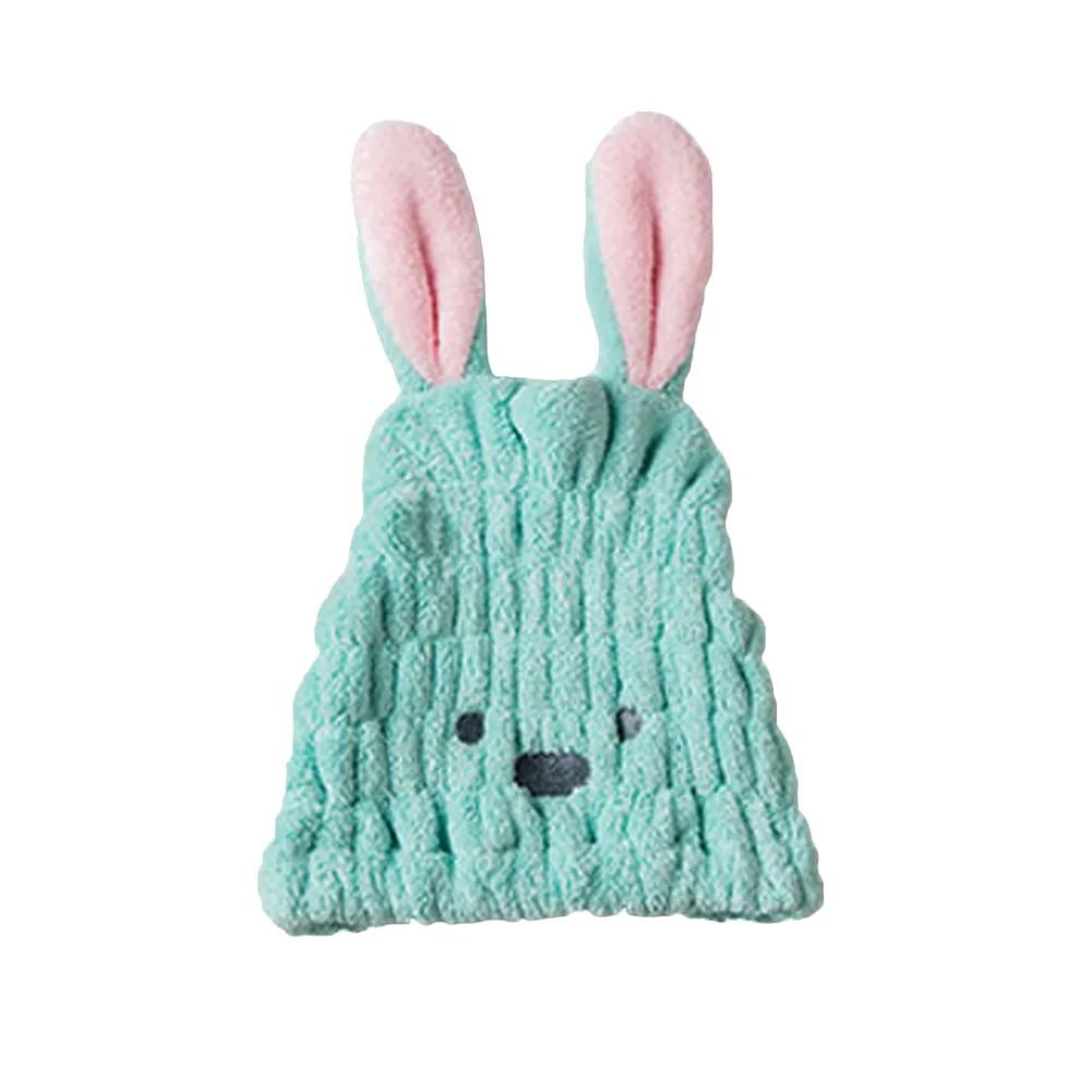 Water Absorption Towel Cap Rabbit Ears Wrap Cartoon Bathing Women Turban Dry Hair Hat | Красота и здоровье