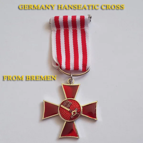 XDT0011 Ганзейский крест, набор медалей Deutschland Hanseatenkreuz, награжденный Bremen, Гамбургом и Lubeck Hanseatic WWI - Цвет: XDM0028 Bremen