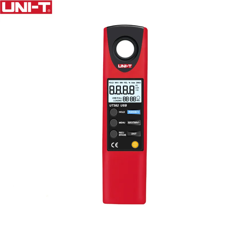 UNI T UT382 Illuminometers Measurement FC LUX Auto Range Data Logging USB Interface Level font b