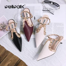 Ankle Strap Heels Shoes Rivets Brand Shoes Sexy Heel Sandals Women Stiletto Pointed Toe Shoes Ladies Fashion Sandals Close Toe Ankle Strap Heels Shoes Rivets Brand Shoes Sexy Heel Sandals Women Stiletto Pointed Toe Shoes Ladies Fashion Sandals Close Toe