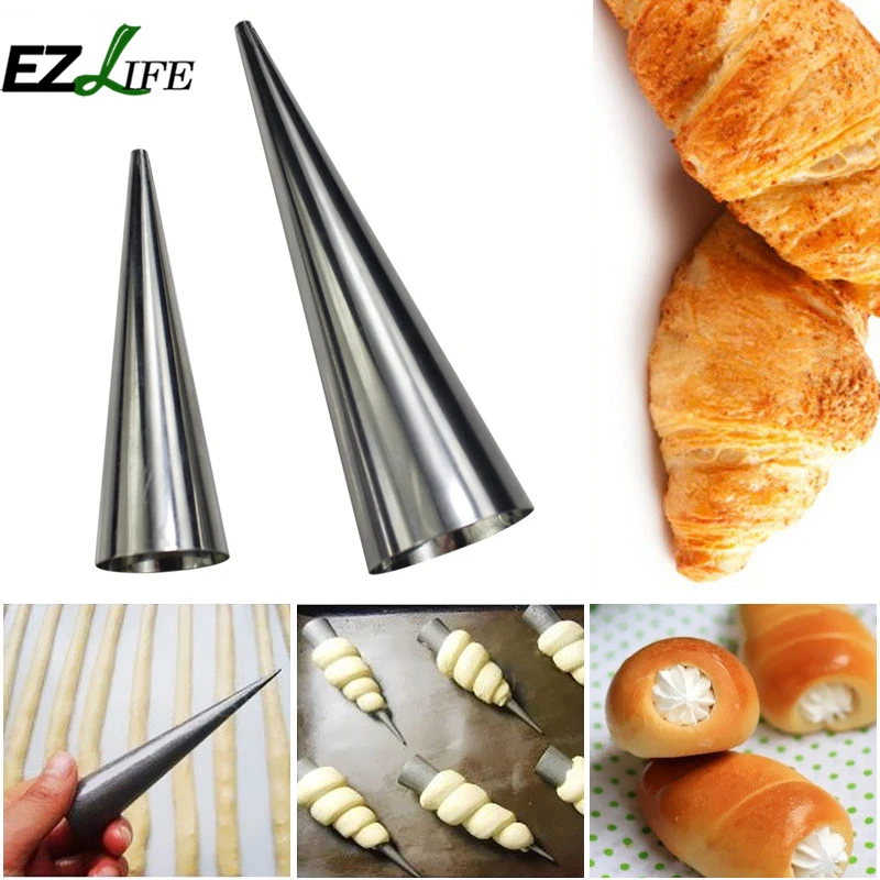 

EZLIFE Cheap Stainless Steel Bread Baking Tools Non-Stick Dessert Cake Cannoli Cone Round Form Tubes Kitchen Baking Tool ZH01642