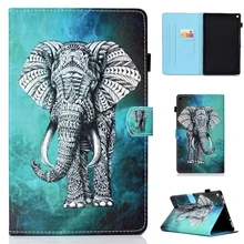 Fashion Cartoon Pattern Tablet PC Card Slot Case for Amazon Kindle All-New Fire HD10 HD 10 / Case Stand Flip Cover coque