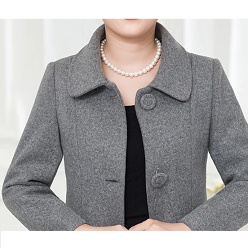 Новое зимнее шерстяное пальто Куртка высокого качества Для женщин Тонкий шерстяной длинное кашемировое пальто кардиган, куртки элегантное сочетание NW561