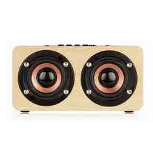 Itek Portable Mini Wireless Bluetooth Wooden HiFi Speaker Stereo Subwoofer Double Loudspeaker Support Handsfree Call TF Card AUX
