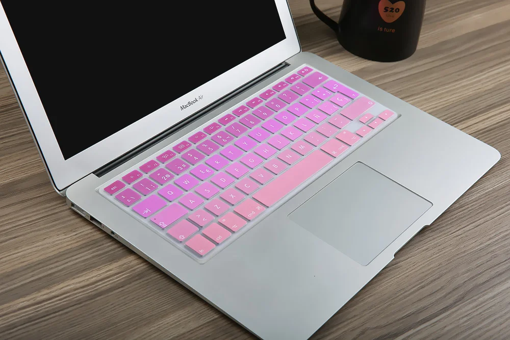 ЕС Великобритания испанский градиент цвета Силиконовая накладка для клавиатуры кожи для Macbook Air 13 старая модель Pro 13 1" ультратонкий протектор клавиатуры