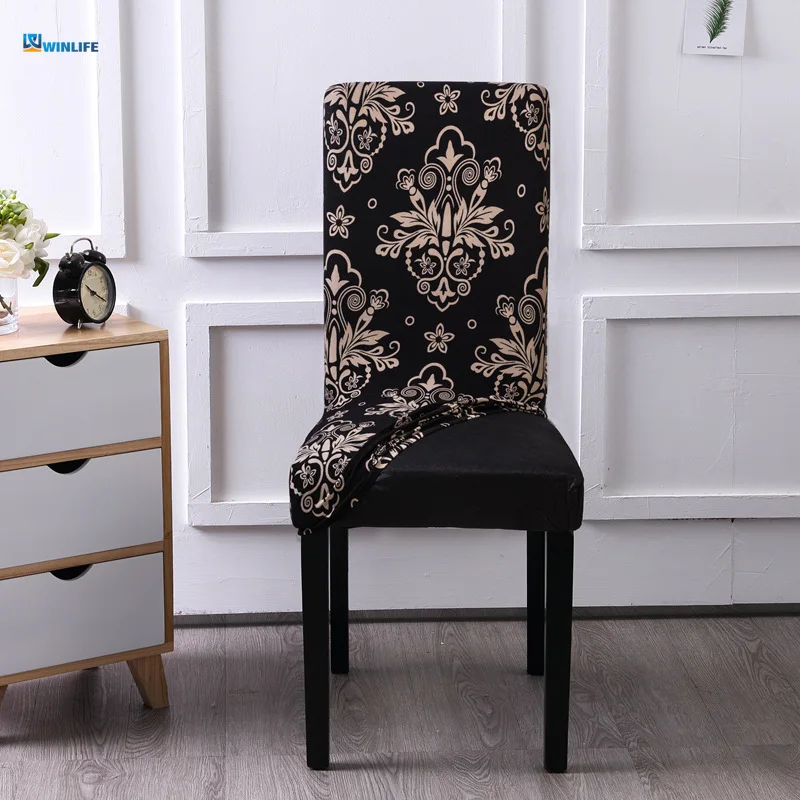 الأزهار الطباعة مرونة غطاء مقعد ديكور المنزل الطعام غطاء مقعد دنة الديكور تغطي مكتب أغطية كراسي مأدبة
