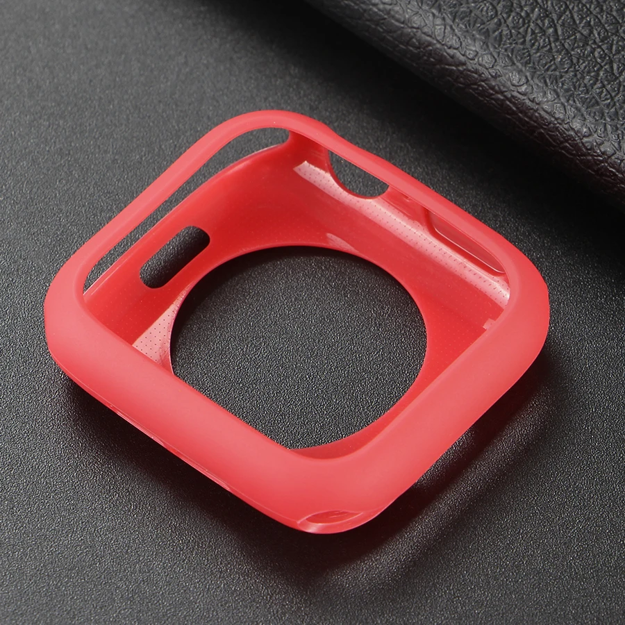 

Original Silicone Case For Apple Watch 40mm 44mm 42mm 38mm Series4 Series 3 2 1 Soft Protective Smart Watch Case