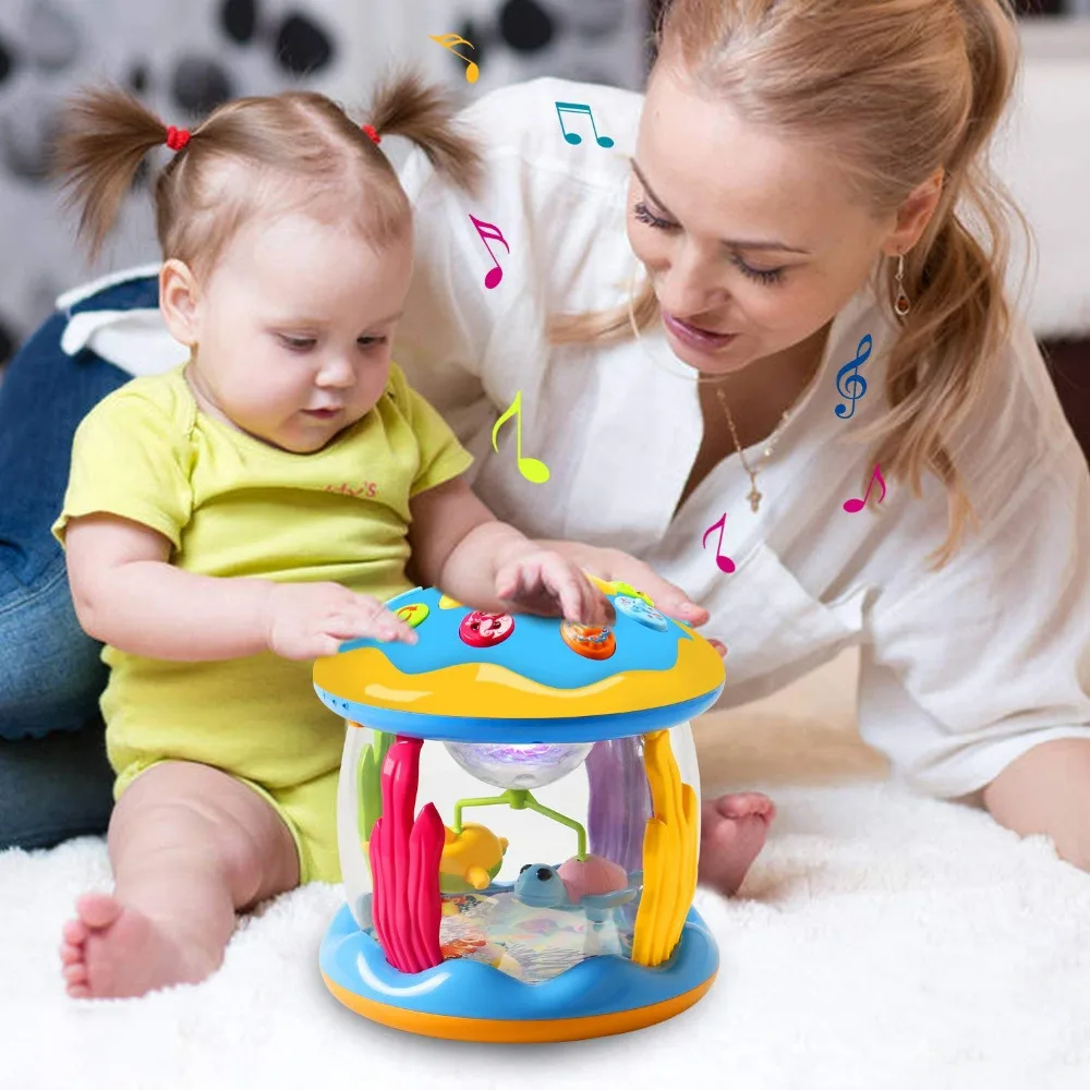 Litchi Baby Toys Ocean Park вращающийся проектор различные успокаивающие музыка и свет