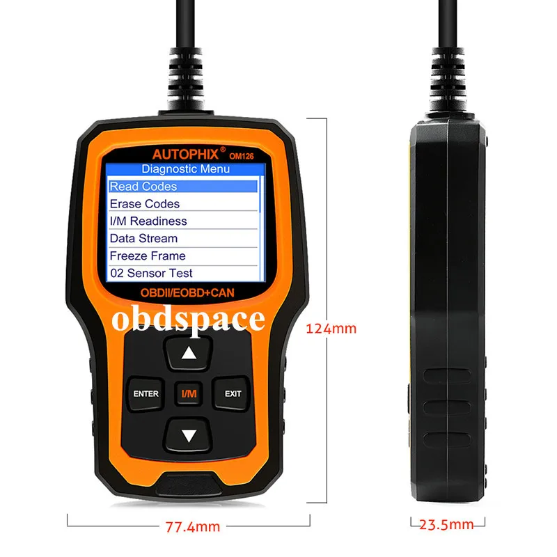Color screen AUTOPHIX OM126 OBDMATE OM126 OBD2 Scanner automotive fault