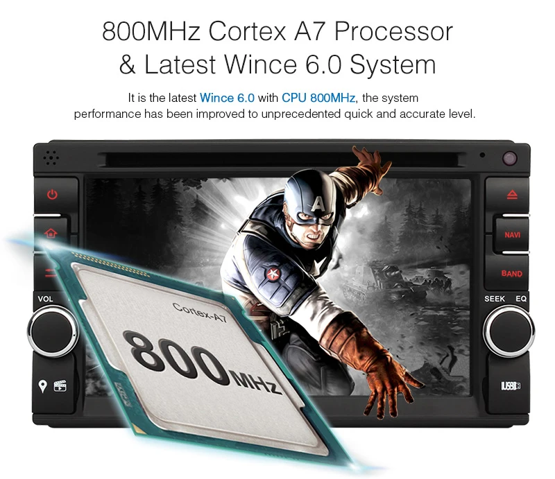 Clearance Eunavi DK6545 6.2 inch In-Dash Double 2 Din Car DVD Player GPS Stereo Head Unit Radio Navi CD MP3 USB Capactive Screen 5