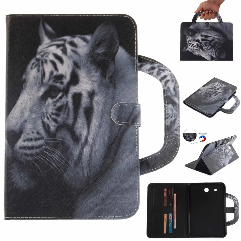 

For Galaxy Tab E 9.6 Case Luxury Handbag Design Folio PU Leather TPU Tablet Cover Cases for Samsung Tab E9.6 SM-T560 SM-T561