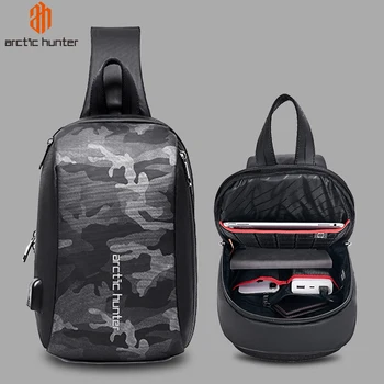 

ARCTIC HUNTER 0018 New Anti-thief Crossbody Bag Waterproof Men Sling Chest Bag Fit 10 inch iPad College Fashion Shoulder Bag