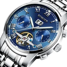 Suisse BINGER montres hommes marque de luxe Tourbillon saphir lumineux multiples fonctions Mécanique Montres B8601-5