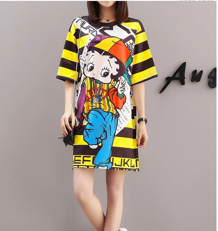 

New Summer Women T Shirts Funny Cartoon Harajuku Short Sleeve T Shirts Women Tee Shirts Hip Hop Dance Clothes M-XXL