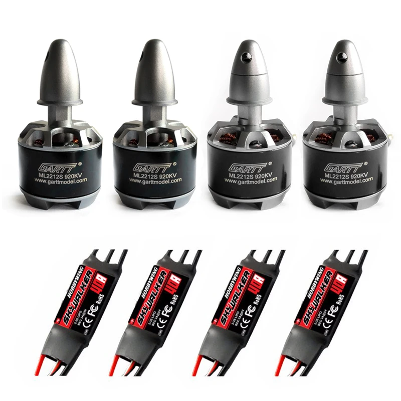 GARTT 2pcs CW 2pcs CCW ML2212S 920KV 230W 2212S Brushless Outrunner RC Quadcopter Motor 4pcs 2