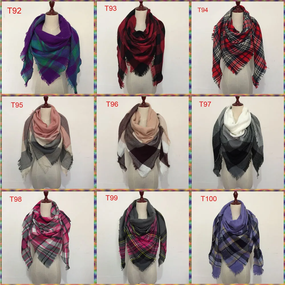 Женский шарф, высокое качество, тартан, шарф, палантин, клетчатый шарф, треугольник, уютное Клетчатое одеяло, негабаритный, накидка, шаль, платье, зимний шарф