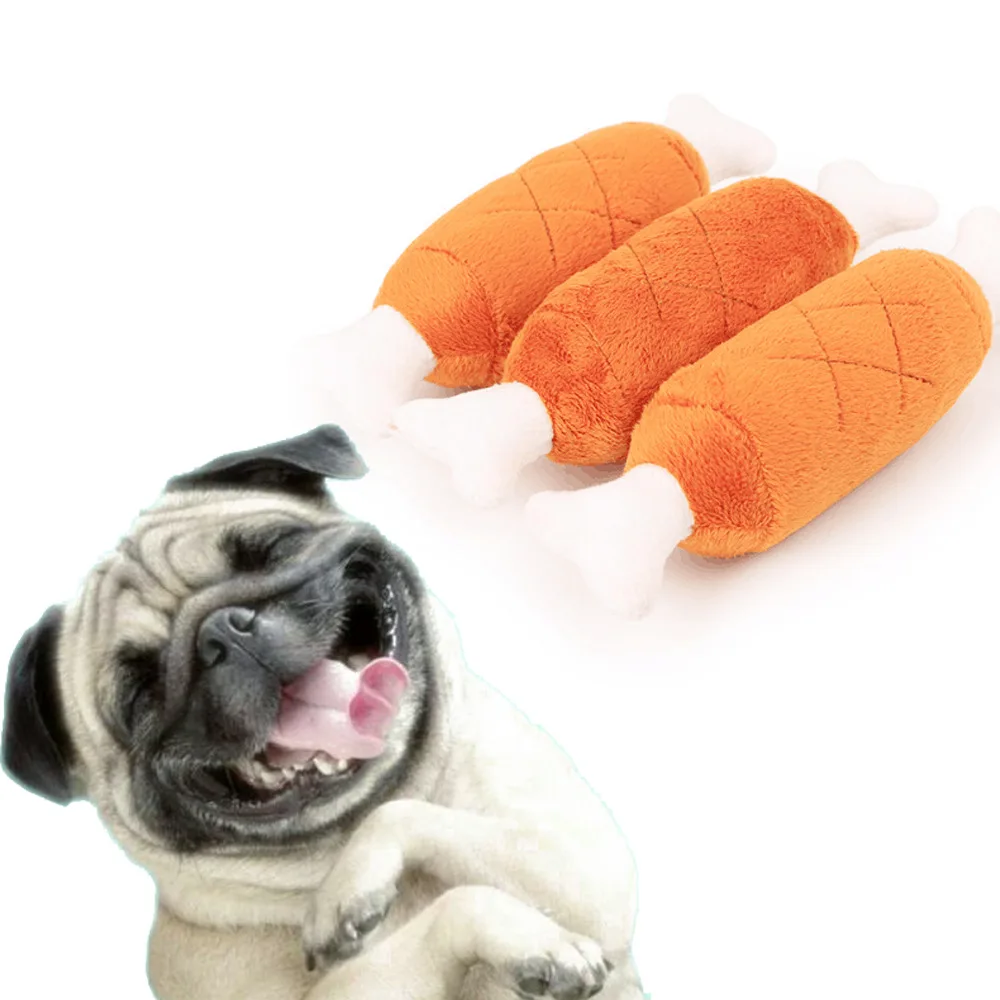 

1pcs Pet Dog Chicken Legs Plush Toys Interactive Sound Dog Toy Pet Supplies Cat Dog Plush Chew Toys