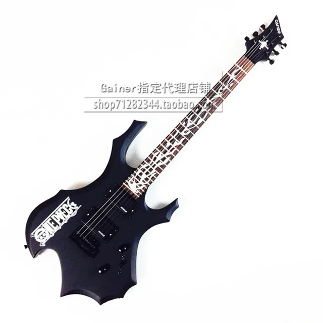 Cheap FREE SHIPPING Heterosexual flame electric guitar Flame fingerboard Mosaic import inferior smooth paint, both high power pick-up