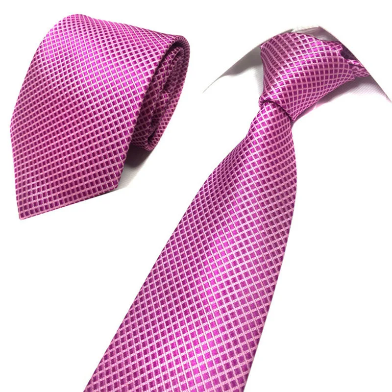 

Men Tie 8 cm ties Striped 100%Silk Neckties Men Fashion Jacquard Business men's Wedding dress luxury wide tie
