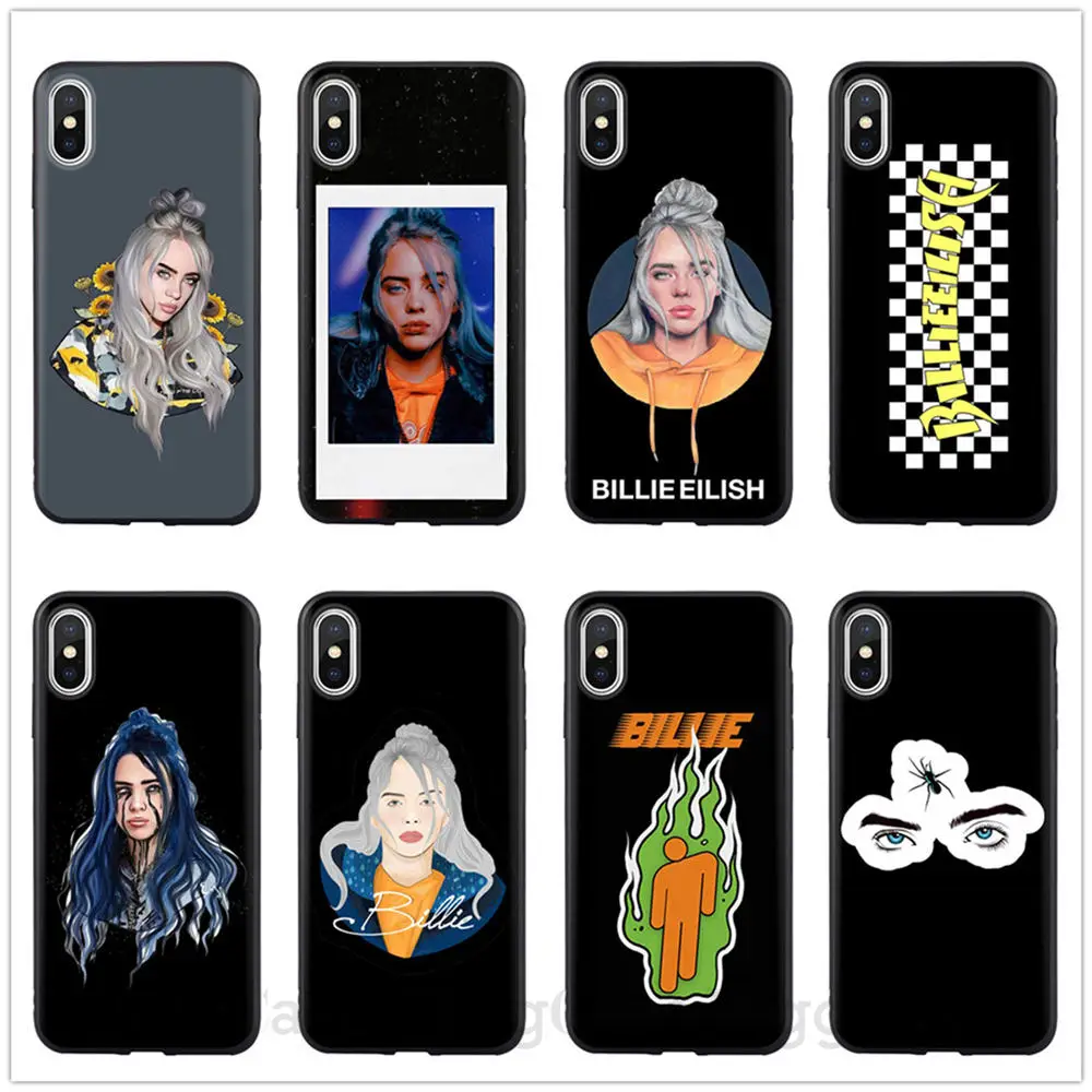 

Billie eilish rainbow blohsh Ocean Eyes Soft TPU Silicone Back Cover Phone Case For iPhone X 5 5S SE 6 6SPlus 7 8 Plus XS MAX XR