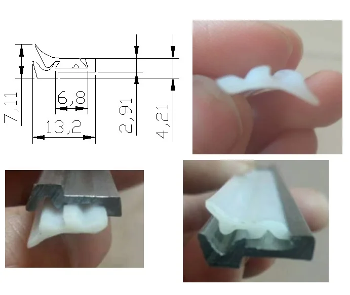 CNC guide way wipers,frame + polyurethane rubber (3x10)in Lathe from