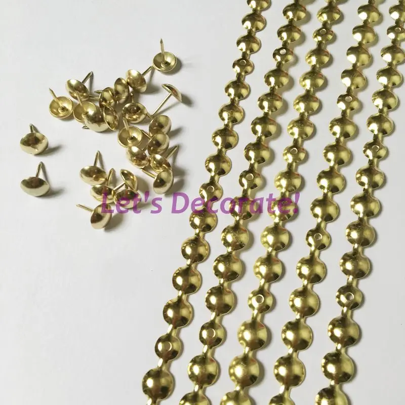 Free shipping 500meters/lot (L804006)11mm Golden Plated Nail Strips for
